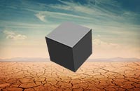 Иллюстрация / Проективный тест «Куб в пустыне»